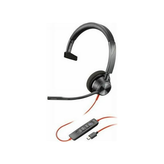Poly Blackwire 3310 Microsoft Teams Certified Headset +USB-C/A Adapter TAA
