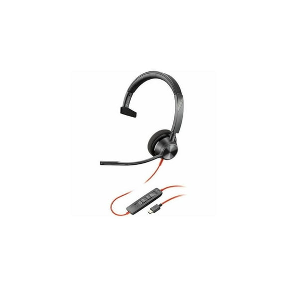 HP Poly Blackwire 3310 USB-C Wired Monaural Headset, Black