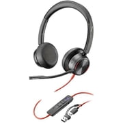 Poly Blackwire 8225 Stereo Teams Certified USB-C Headset & USB-C/A Adapter