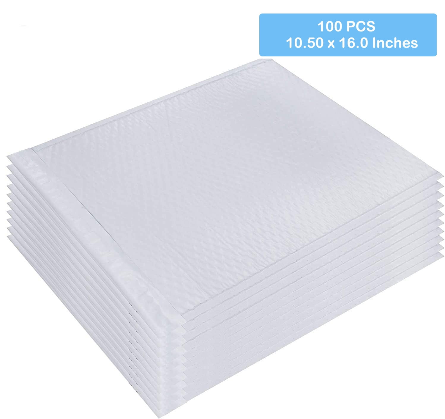 Poly Bubble Mailers Padded Lined Envelopes Light Weight Shipping Bags, 10.5 x 16 Inch White 100 Pieces