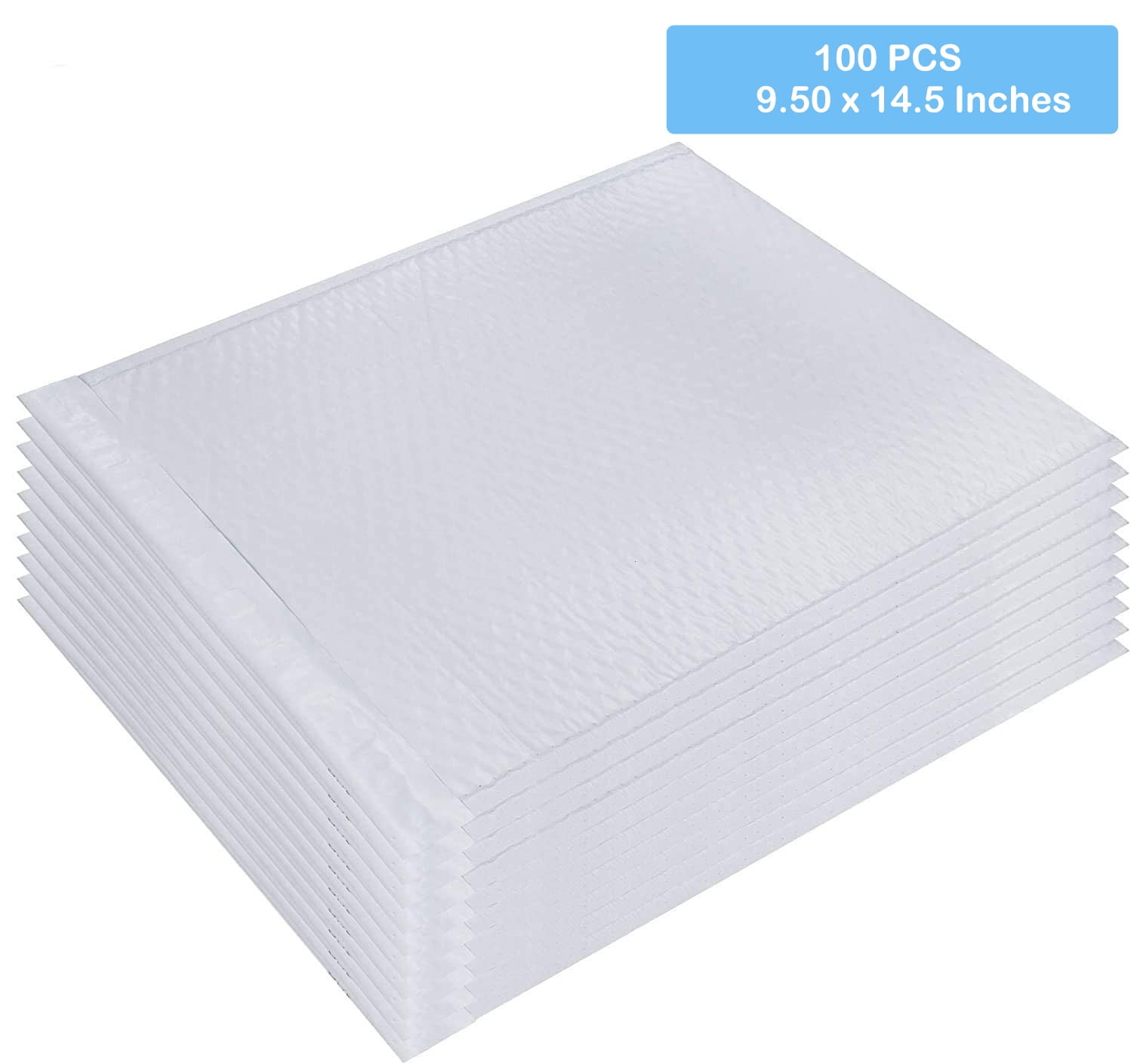 Poly Bubble Mailers Padded Lined Envelopes Light Weight Shipping Bags Self Sealing 9.5 x 14.5 Inch White 100 Pieces