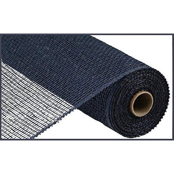 Poly Burlap Deco Mesh, 10" x 10 Yards Navy Blue