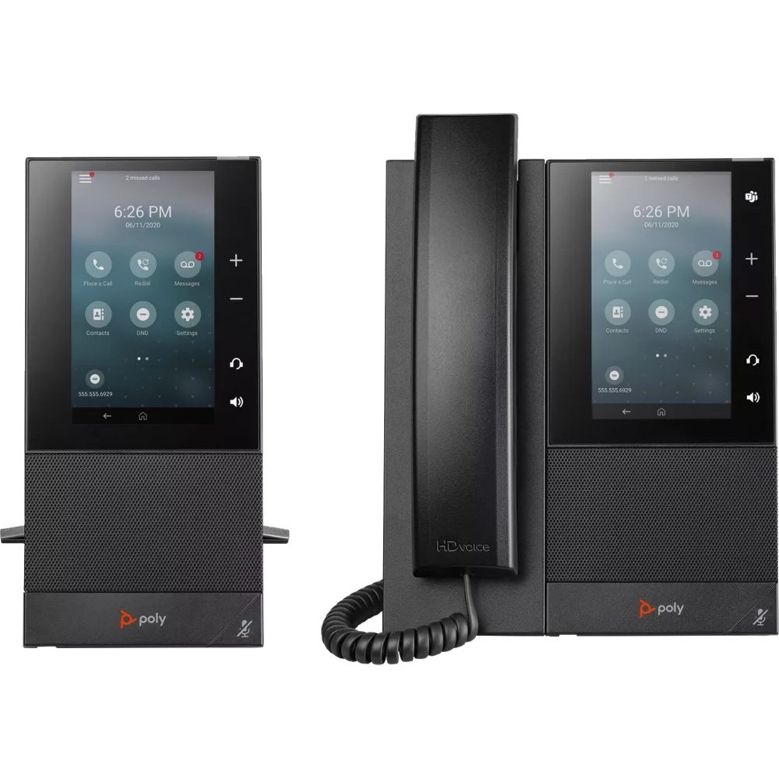 Poly CCX 500 IP Phone, Corded, Corded, Bluetooth, Desktop, Wall Mountable