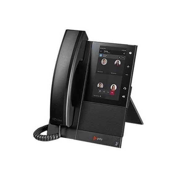 Poly CCX 500 IP Phone - Corded - Corded/Cordless - Bluetooth - Desktop, Wall Mountable - Black - TAA Compliant - 24 x Total Line - VoIP - 5" LCD - 2 x Network (RJ-45) - PoE Ports