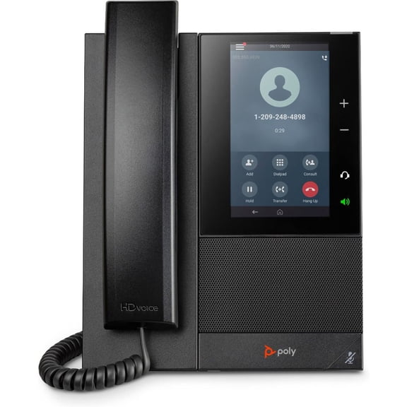 Poly CCX 500 IP Phone - Corded - Corded - Desktop - VoIP - 2 x Network (RJ-45) - PoE Ports