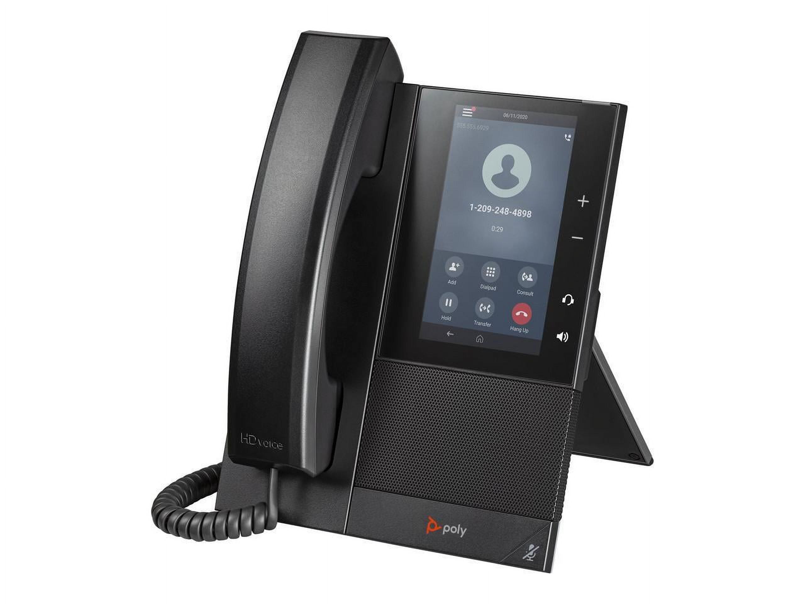 Poly CCX 505 IP Phone - Corded - Corded/Cordless - Wi-Fi, Bluetooth -  Desktop, Wall Mountable - Black - 24 x Total Line - VoIP - 2 x Network  (RJ-45) - PoE Ports in Libya at LYD 2178, Rating: 5