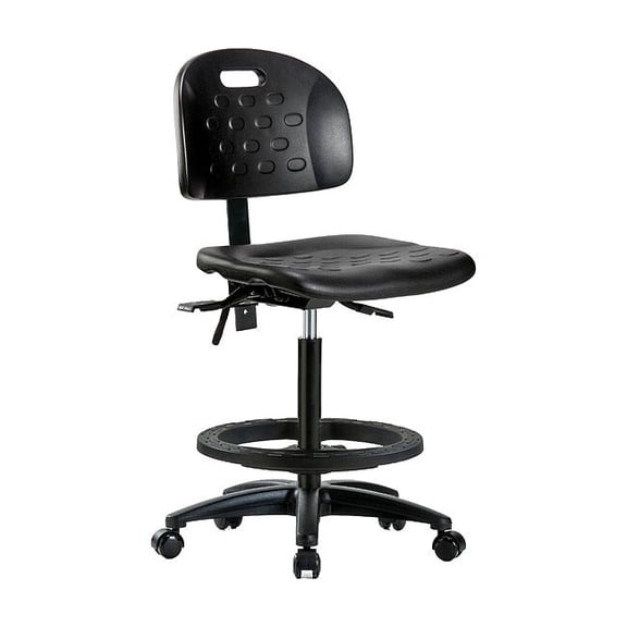 ESD Task Chair, No Arms, 24-1/4" to 34" Height, Black