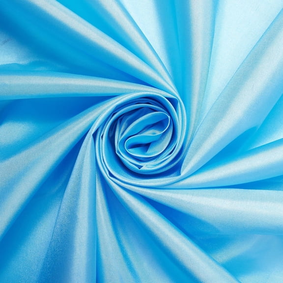 Poly China Silk Lining Fabric 58/60 Inch Lightweight Polyester Habutai By The Yard For Sewing Apparel, Accessories, & More - Blue (10 Yards)