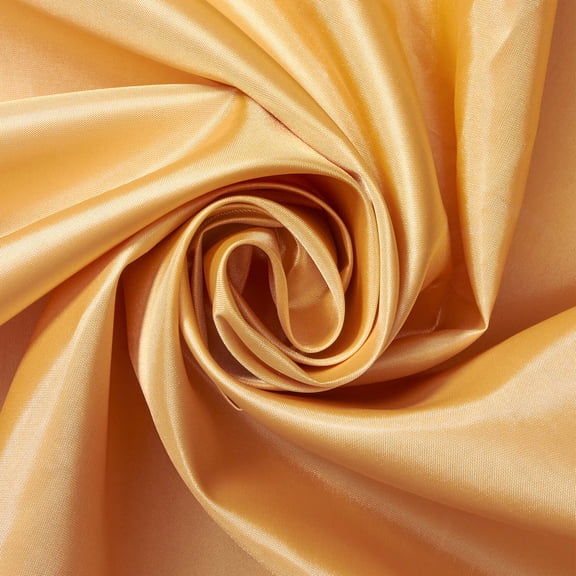 Poly China Silk Lining Fabric 58/60 Inch Lightweight Polyester Habutai By The Yard For Sewing Apparel, Accessories, & More - Dark Gold (5 Yards)
