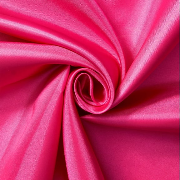 Poly China Silk Lining Fabric 58/60 Inch Lightweight Polyester Habutai By The Yard For Sewing Apparel, Accessories, & More - Fuchsia (5 Yards)