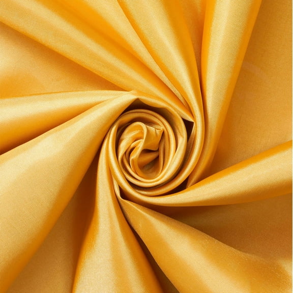 Poly China Silk Lining Fabric 58/60 Inch Lightweight Polyester Habutai By The Yard For Sewing Apparel, Accessories, & More - Gold (10 Yards)