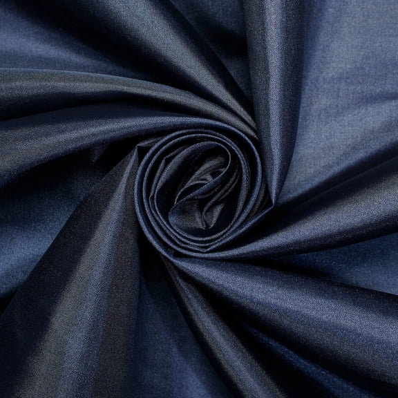 Poly China Silk Lining Fabric 58/60 Inch Lightweight Polyester Habutai By The Yard For Sewing Apparel, Accessories, & More - Midnight Blue (10 Yards)