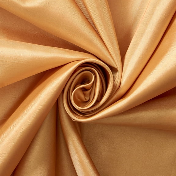 Poly China Silk Lining Fabric 58/60 Inch Lightweight Polyester Habutai By The Yard For Sewing Apparel, Accessories, & More - Mist Gold (10 Yards)