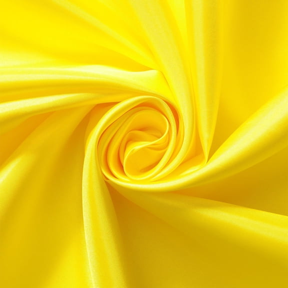 Poly China Silk Lining Fabric 58/60 Inch Lightweight Polyester Habutai By The Yard For Sewing Apparel, Accessories, & More - Neon Yellow (10 Yards)