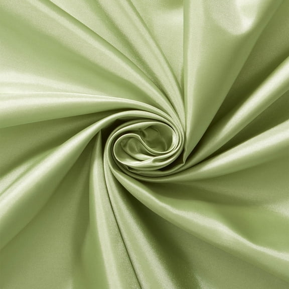 Poly China Silk Lining Fabric 58/60 Inch Lightweight Polyester Habutai By The Yard For Sewing Apparel, Accessories, & More - Sage (10 Yards)