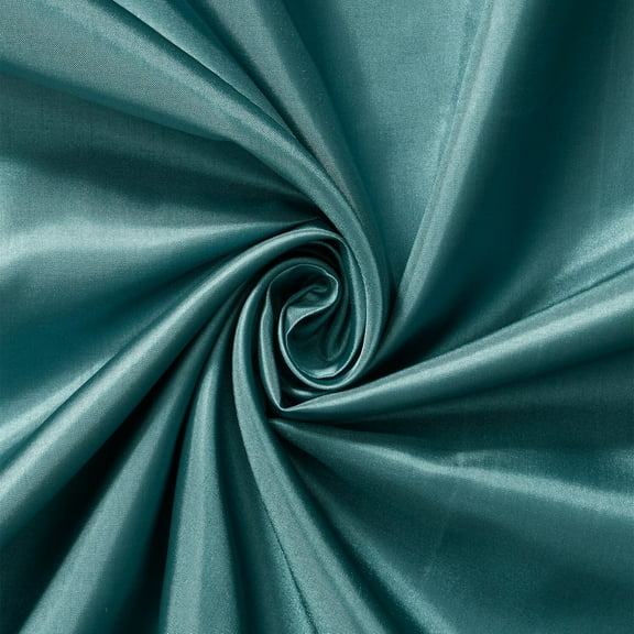 Poly China Silk Lining Fabric 58/60 Inch Lightweight Polyester Habutai By The Yard For Sewing Apparel, Accessories, & More - Teal (10 Yards)