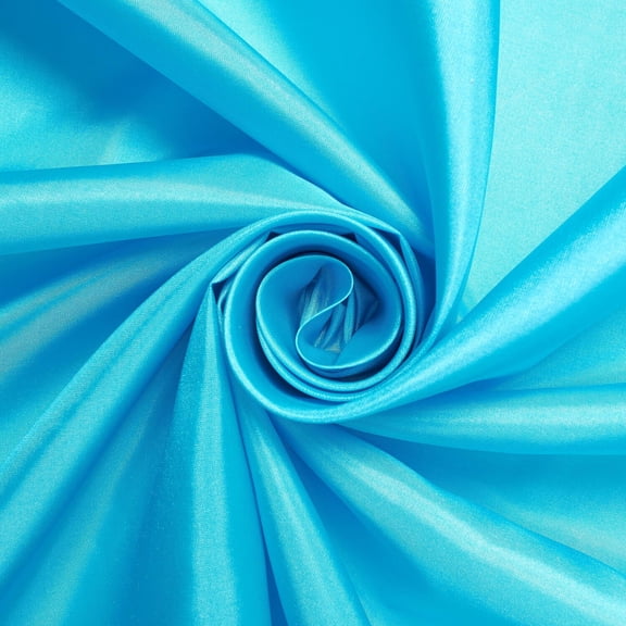 Poly China Silk Lining Fabric 58/60 Inch Lightweight Polyester Habutai By The Yard For Sewing Apparel, Accessories, & More - Turquoise (5 Yards)