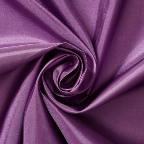Poly China Silk Lining Fabric 58/60 Inch Lightweight Polyester Habutai By The Yard For Sewing Apparel, Accessories, & More - Violet (5 Yards)