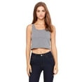 thumbnail image 1 of Bella 6680 Womens Poly-Cotton Crop Tank - Deep Heather, Extra Small & Small, 1 of 3