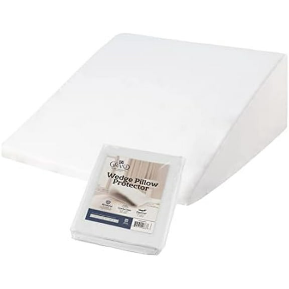 Poly-Cotton Zippered Pillow Protector - Wedge Pillow Cover - Protec ts from Dirt, Dust, and Dubris - Single Unit$$Bedding