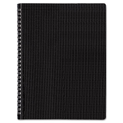 Poly Cover Notebook, 11 x 8 1/2, Ruled, Twin Wire Bound, Black Cover, 80 Sheets, Sold as 1 Each
