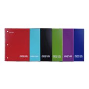Poly Cover Spiral Notebook 70 Count, 6 Pack