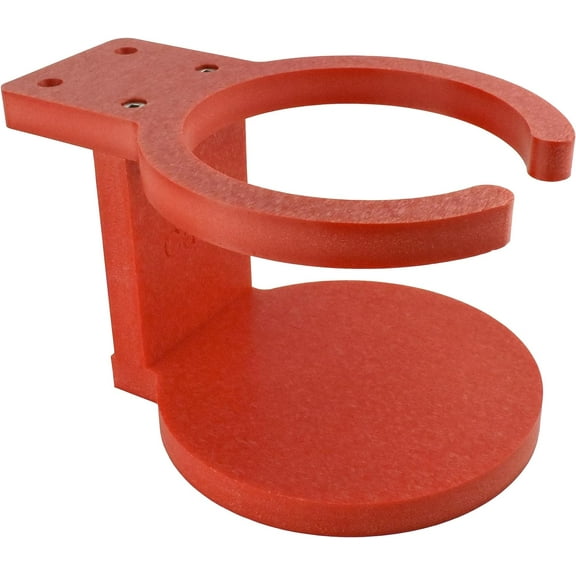 Poly Cup Holder for Adirondack Chair or Patio, Fits Standard- Large Cups (2 Pack, Red)