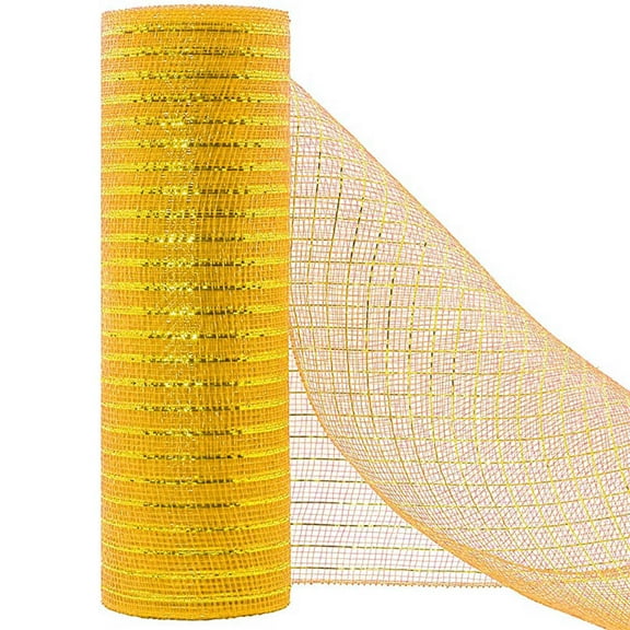 Poly Deco Mesh Ribbon Roll 10-Inch by 10-Yard Flexible Craft Material Foil