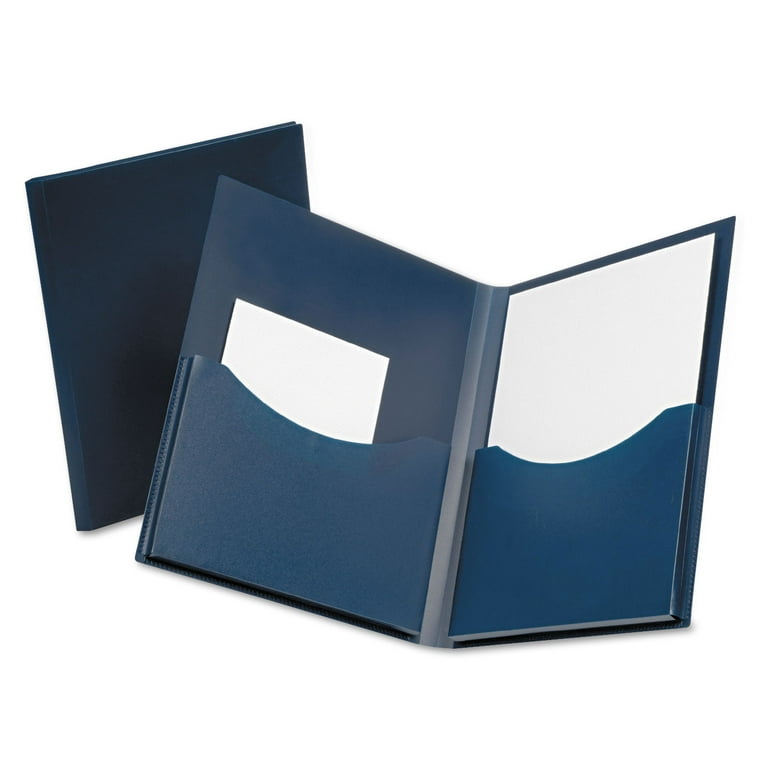 Poly Double Stuff Gusseted 2-Pocket Folder, 200-Sheet Capacity, 11 x 8.5, Navy Poly Double Stuff Gusseted 2-Pocket Folder, 200-Sheet Capacity, 11 x 8.5, Navy