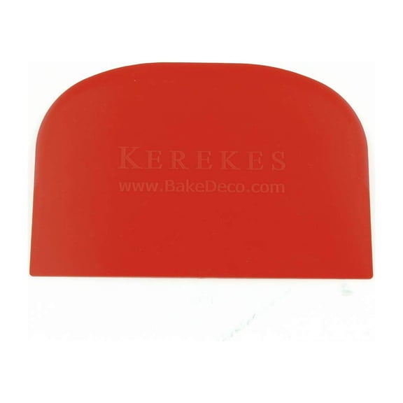 Poly Dough Scraper 6" x 4" w/Kerekes Symbol - Red