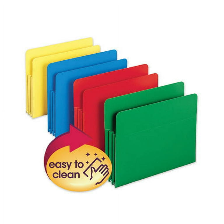 Poly Drop Front File Pockets, 3.5 Poly Drop Front File Pockets, 3.5