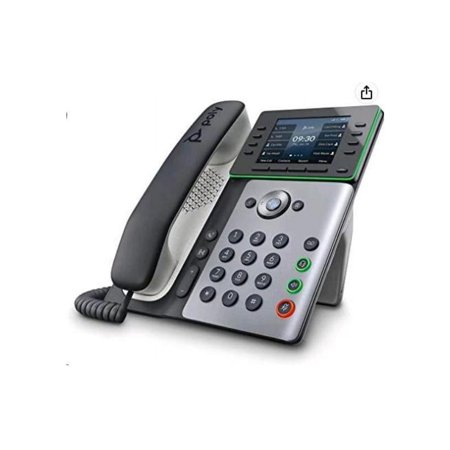 Poly Edge E320 IP Phone - Corded - Corded - NFC, Bluetooth - Desktop - TAA Compliant - VoIP - 2 x Network (RJ-45) - PoE Ports