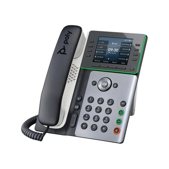 Poly Edge E350 IP Phone Corded/Cordless Wi-Fi Bluetooth Mountable Black