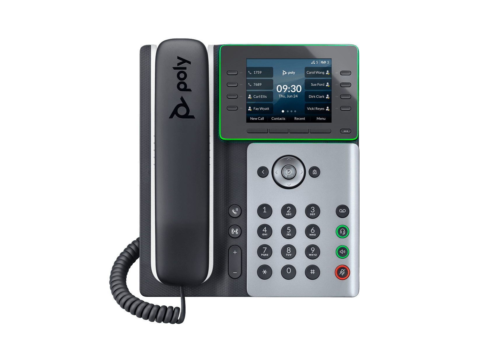 HP Poly Edge E350 IP Phone、電源付き PoE 対応 Poly-Edge-E350-IP-Phone-and-