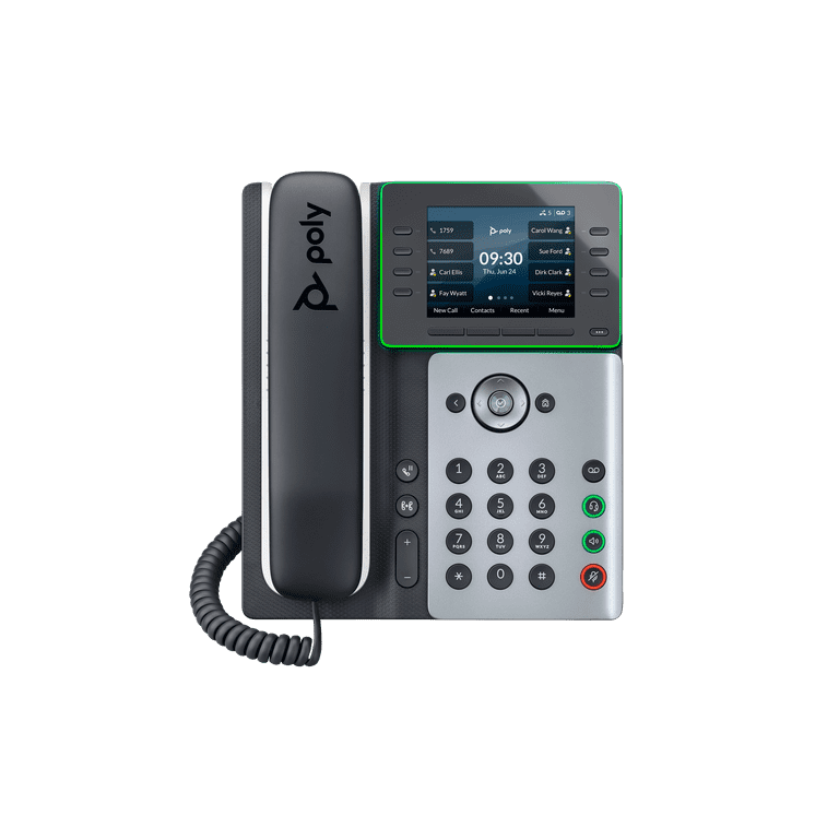 Poly Edge E350 IP Phone and PoE-enabled - Walmart.com