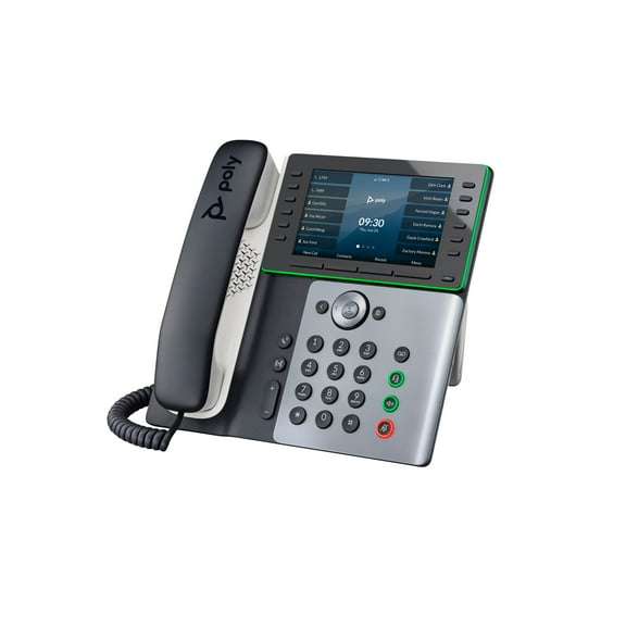 Poly Edge E500 IP Phone Corded Corded Desktop Wall Mountable Black