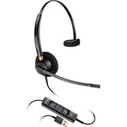 Poly - EncorePro 515 USB-A and USB-C USB Headset Plantronics - Cloud System Updates - Acoustic Hearing Protection - Works with Avaya, Genesys, and Cisco Call Center Platforms - Single Ear/Mono