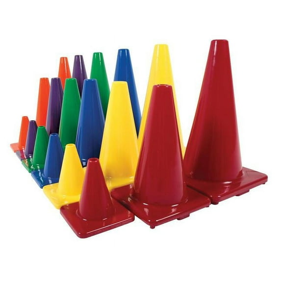 Poly Enterprises 6 in Classic Game Cones , Set of 6