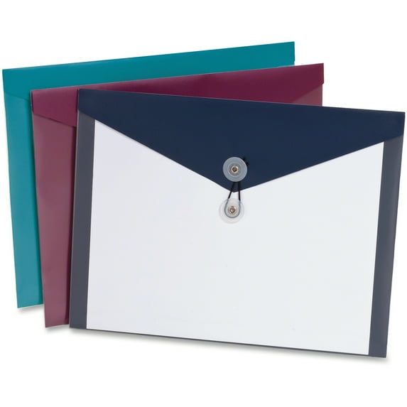 Poly Envelopes, Letter Size, Assorted Colors, 4/pack | Bundle of 5 Packs