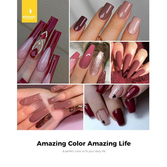 Poly Extension Gel Nail Kit, 6 Colors Nail Poly Nails Builder Gel Set for Beginner & Professional Using, Poly Nail Gel Kits DIY Starter Kit Nail Art Gift (05 Skin nude)