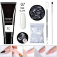 thumbnail image 1 of Poly Extension Gel Nail Kit: Clear Glue Gel with Base/Top Coat & Manicure Tools, 15ml Trial French Manicure Set, LED Curable, 1 of 2