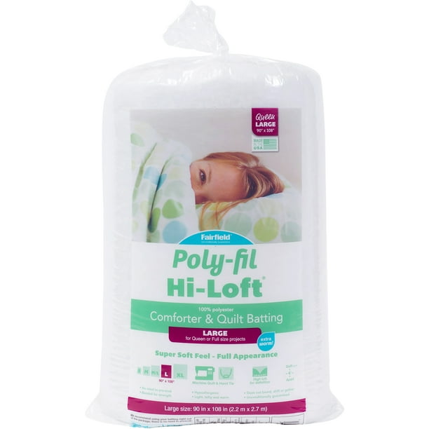 PolyFil® HiLoft® 100 Polyester Batting By Fairfield™, 90" X 108