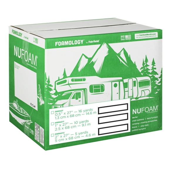 Poly-Fil Nufoam™ Padding By Fairfield™, 27" X 5 Yards X 2" Thick