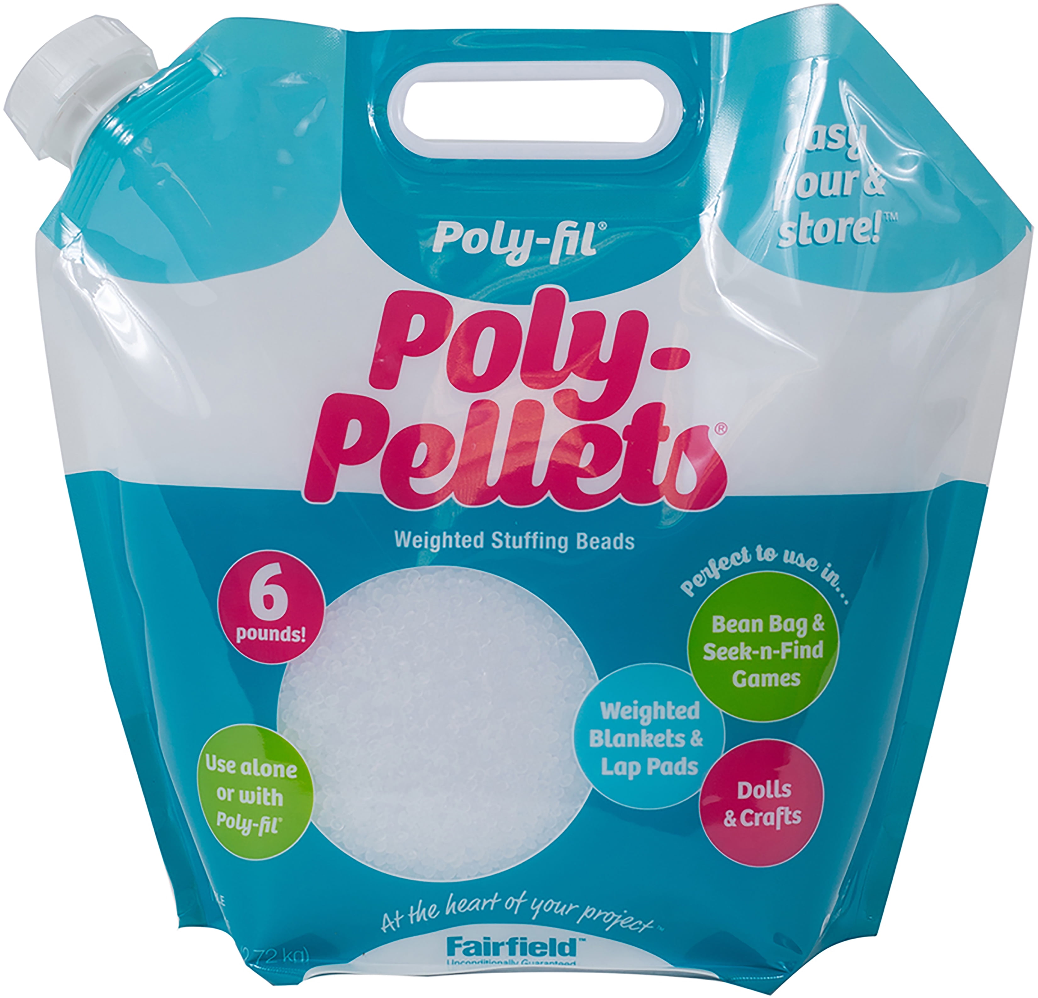 PolyFil PolyPellets Weighted Stuffing Beads for Crafts 6 lbs
