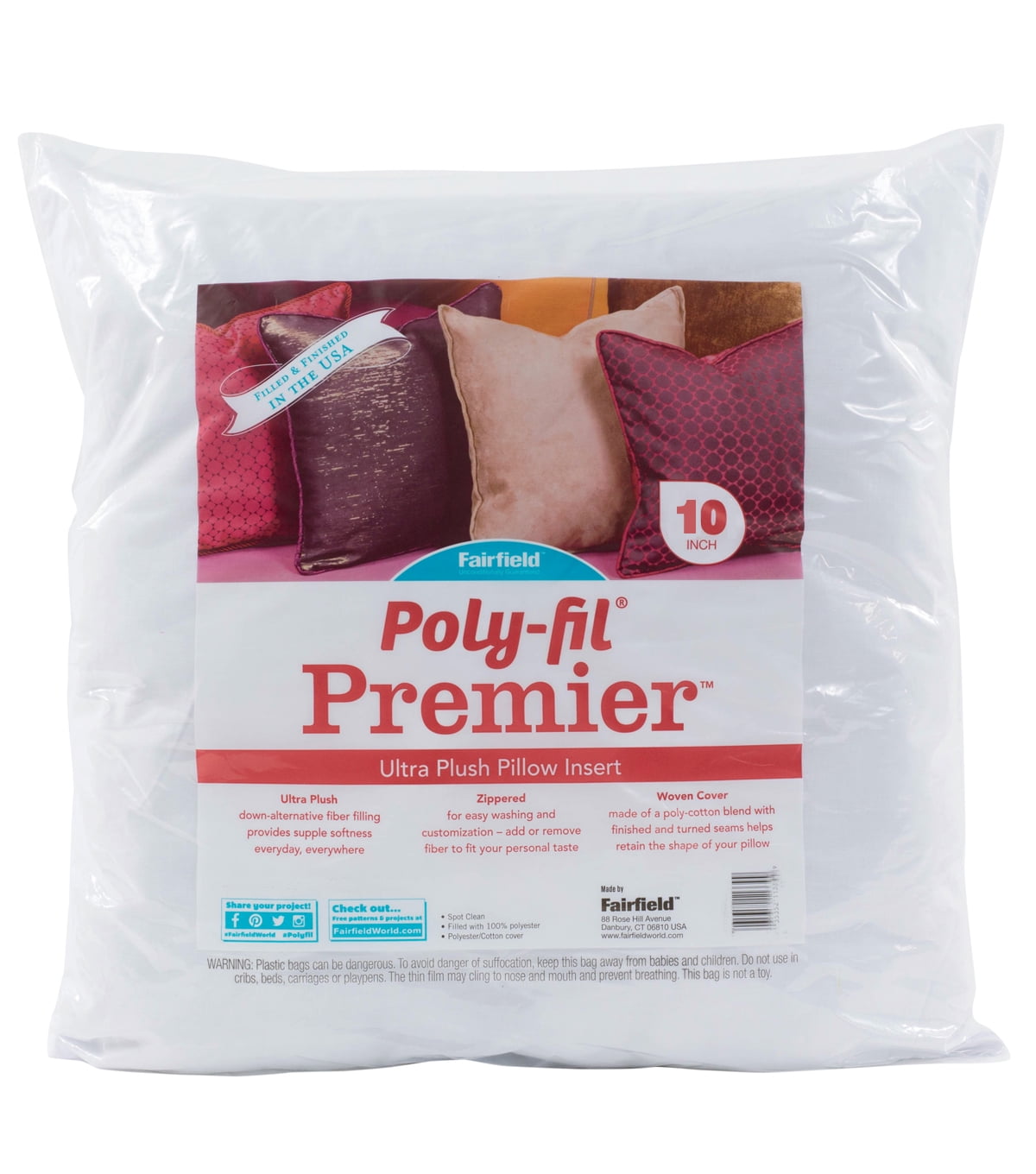 Polyfil Stuffing Polyester Fiber Pillow, Stuff Filling for Craft Washable  50oz