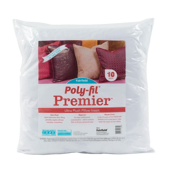 Poly-Fil® Premier™ Mini Pillow Insert by Fairfield™, 10" x 10"