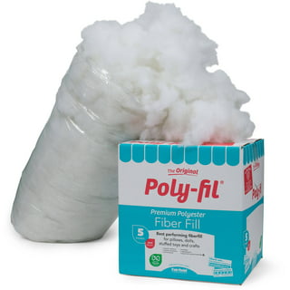 Jupean Polyester Fiber Fill, High Resilience Fill Fiber, Stuffing for Small Dolls Part Pillow Comforter DIY, White,12.32x10.16x1.97in,250g/8.8oz