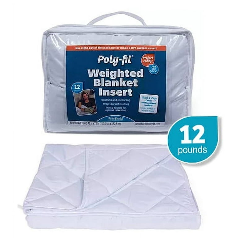 Poly Fil Weighted Blanket Insert by Fairfield 42 x 72 12 Lb. Walmart