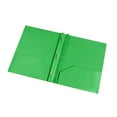 thumbnail image 1 of Poly File Folder with Prongs and Business Card Slot, Portable 2-Pocket Folder with Brads, 3-Prong Brad Fastener File Folders for Letter Size Sheets, Back to School Supplies, 1Pc(Green,11.5x9.5"), 1 of 8