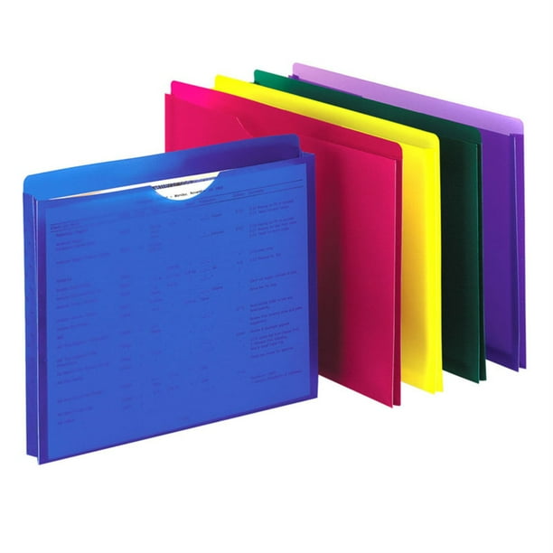 Poly File Jackets, Straight Tab, Letter Size, Assorted Colors, 10/Pack Poly File Jackets, Straight Tab, Letter Size, Assorted Colors, 10/Pack